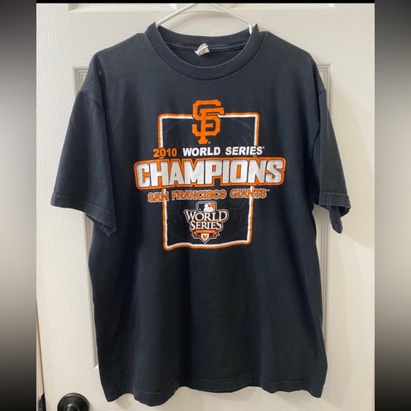 None Other - SF GIANTS Baseball 2010 World Series Champions Black Large Men’s T-Shirt